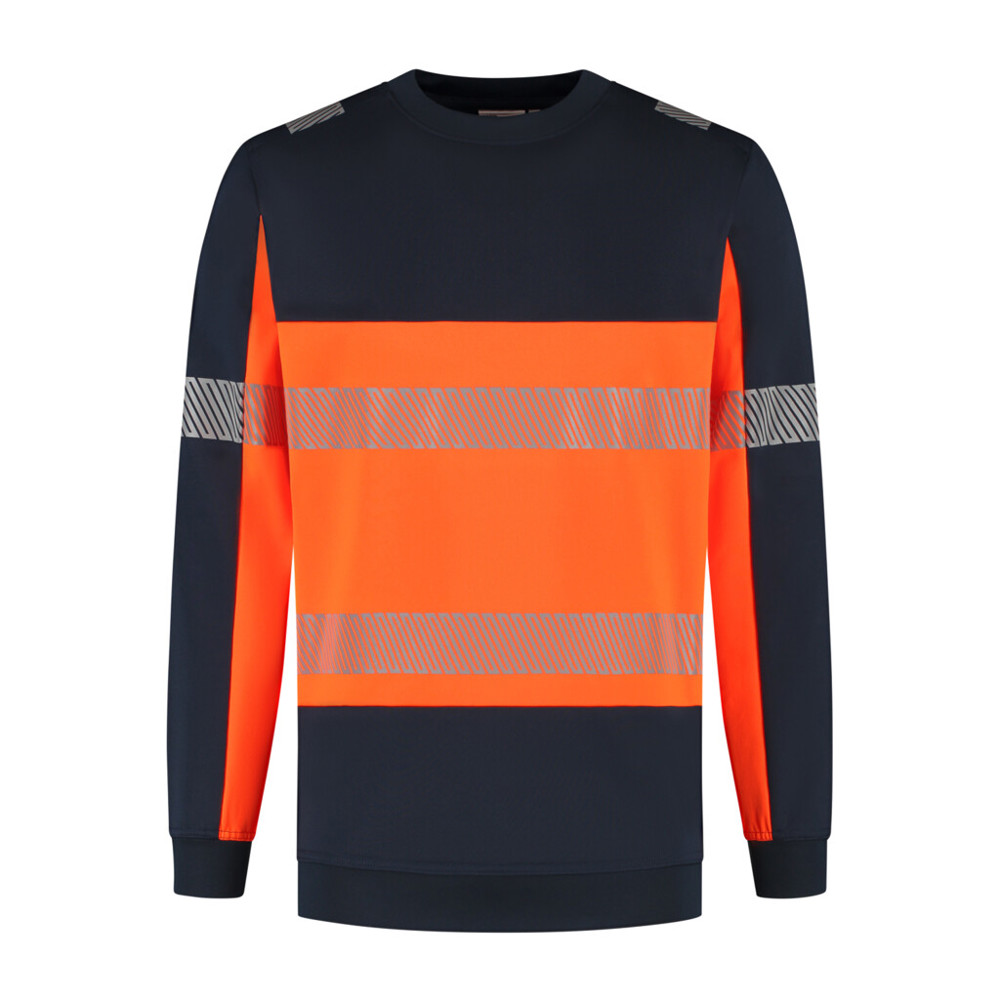 Santino Sweater Hudson - Real Navy / Fluor Orange