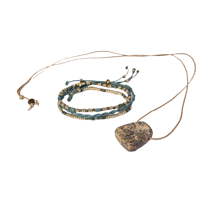 Tinkle Alarm - Sieradendenset handgemaakt - Turkois