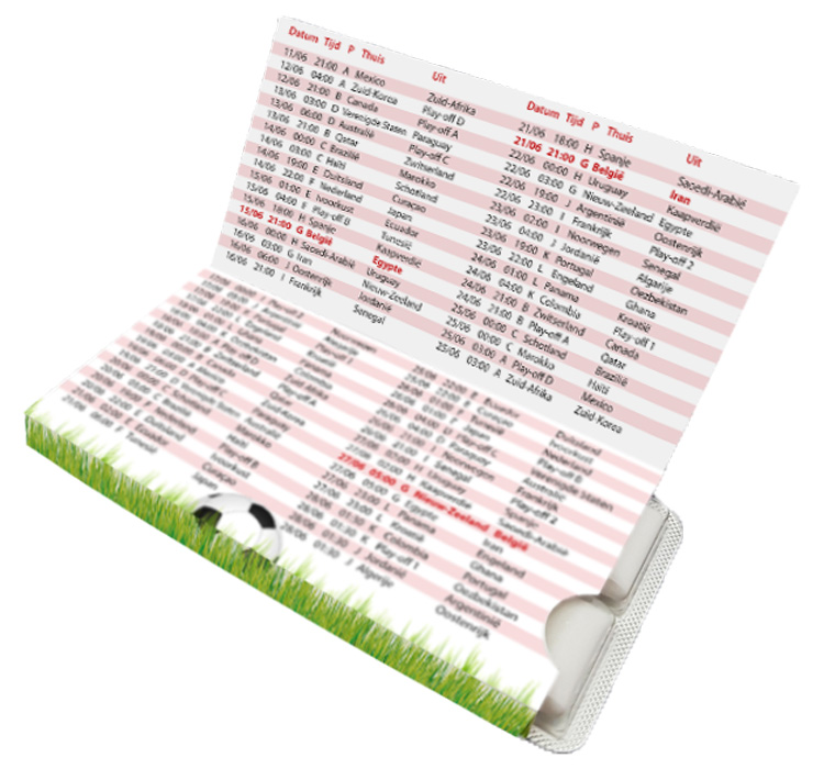 WK kauwgum 26 / Speelschema