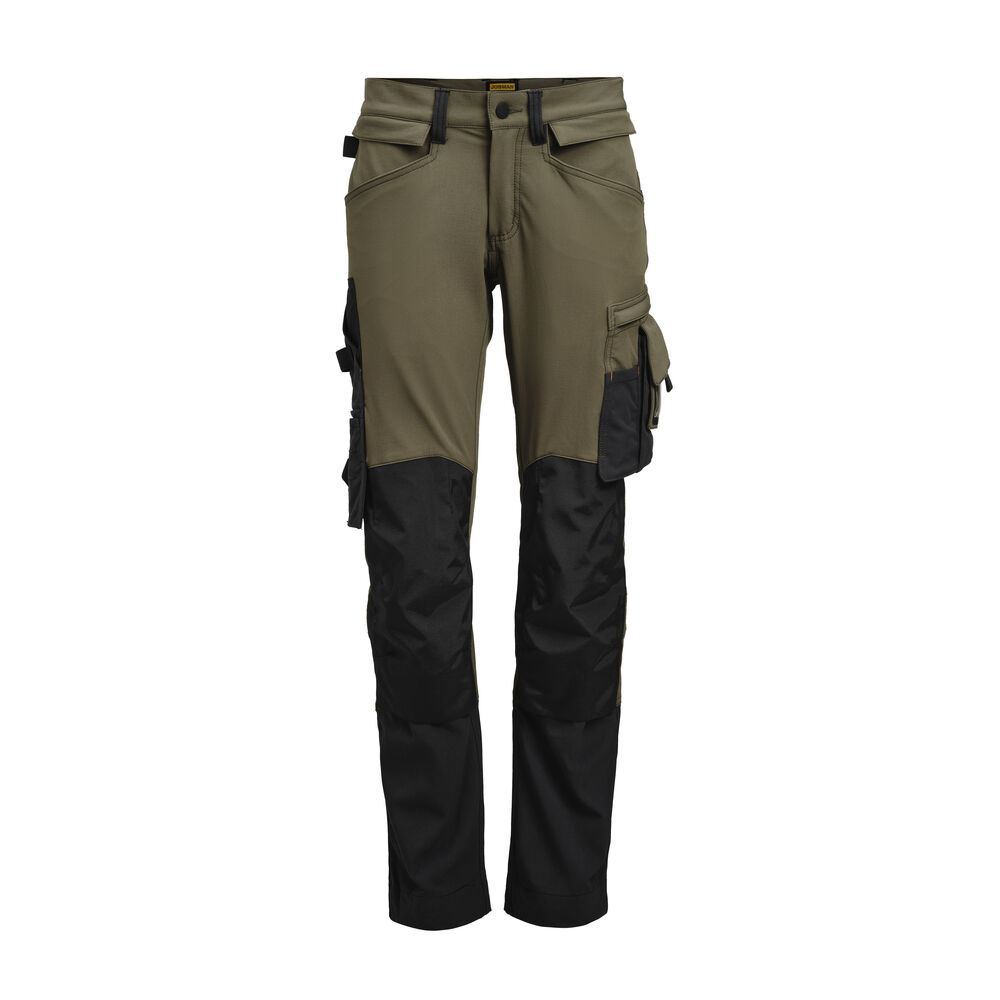Jobman - 2391 Craftsman Trousers Stretch olijfgroen/zwart 100