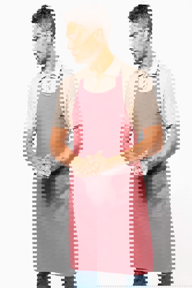 K885CC - Katoenen schort met zak