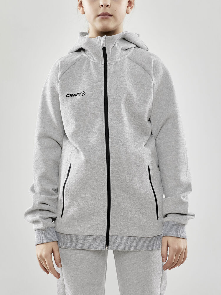 Craft - CORE Soul Full Zip Hood Jr Grey Melange 134/140