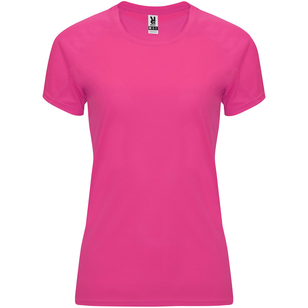 Bahrain sportshirt met korte mouwen voor dames - Roze fluor