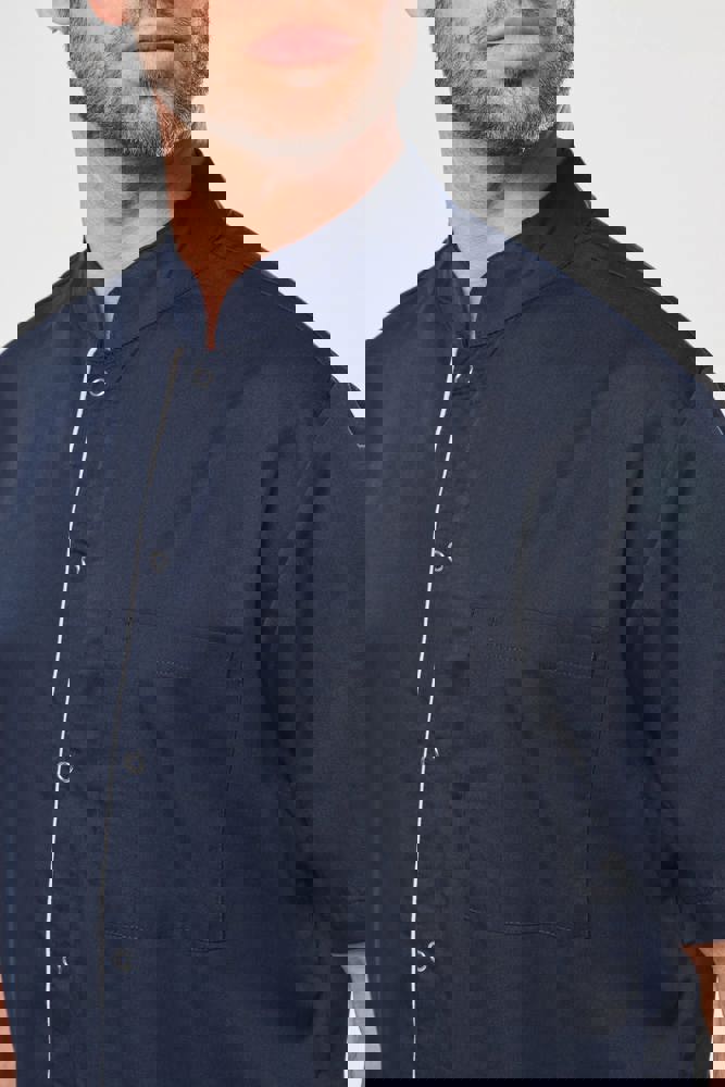 WK505C - Herenoverhemd in polykatoen met drukknopen