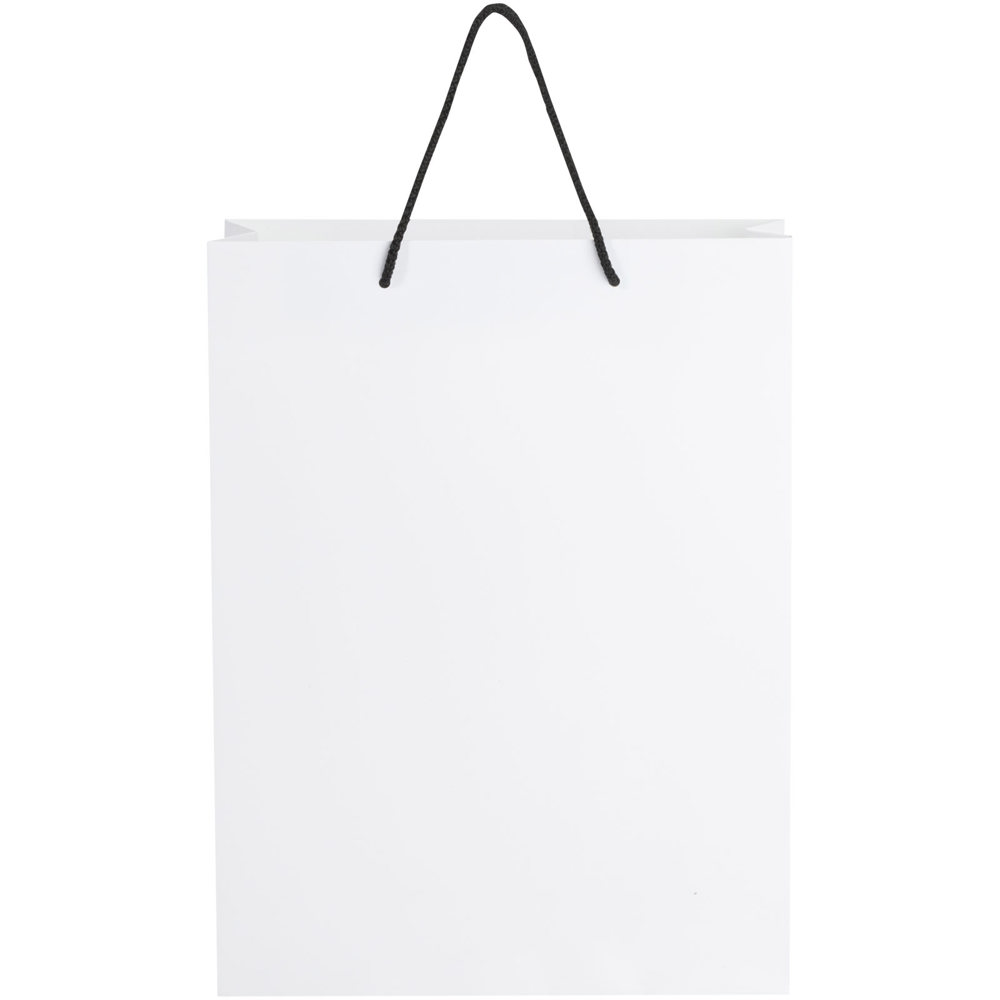 Handgemaakte 170 g/m2 integra papieren tas met PP woven handgrepen - 31 x 12 x 41 cm