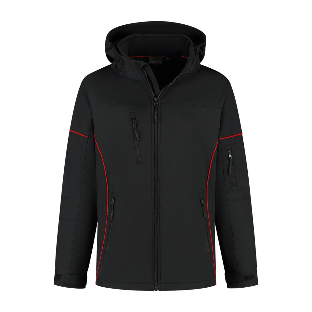 Santino Softshell Jacket Curtis - Black / Red