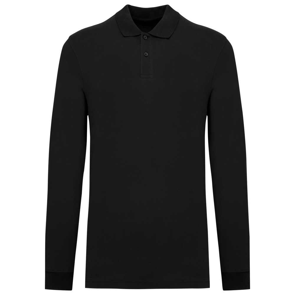K2027C - Bio180 piqué herenpolo lange mouwen