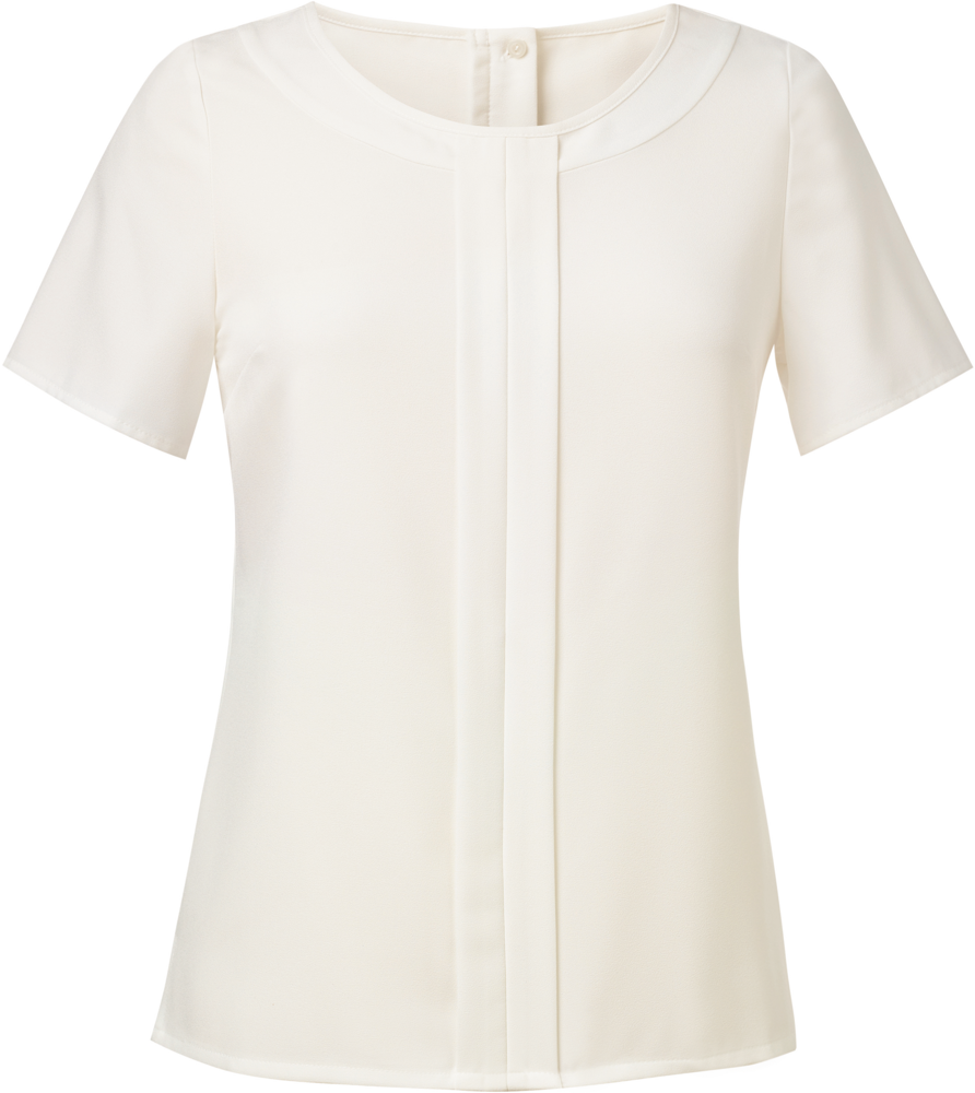 BT2265 - Blouse in Chinese crêpe FELINA - White