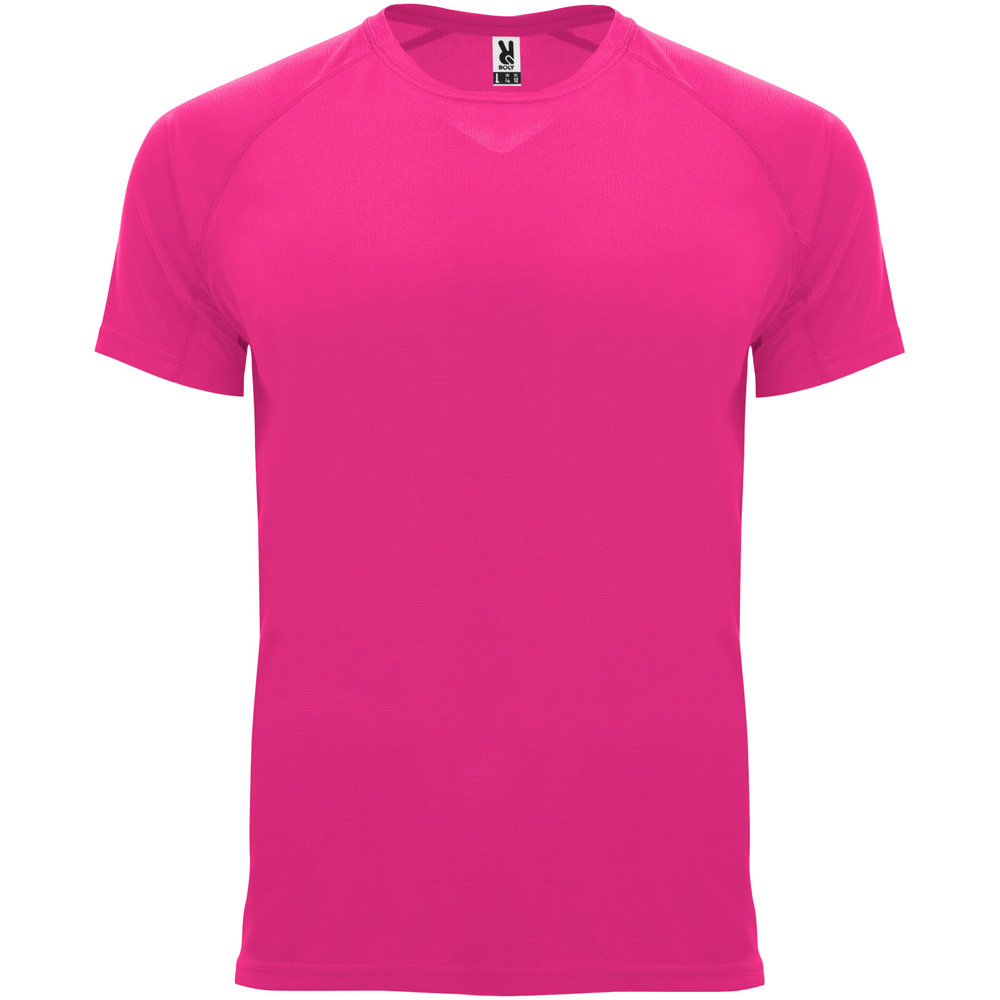 Bahrain sportshirt met korte mouwen voor kinderen - Roze fluor