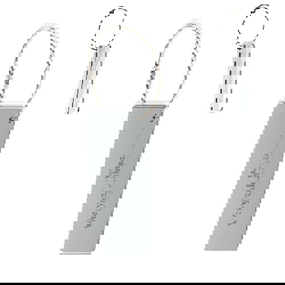 Aluminium bagagelabel rechthoek