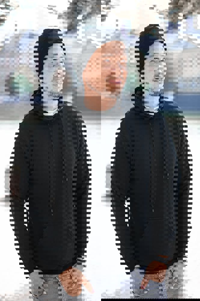 Gebreide muts met label