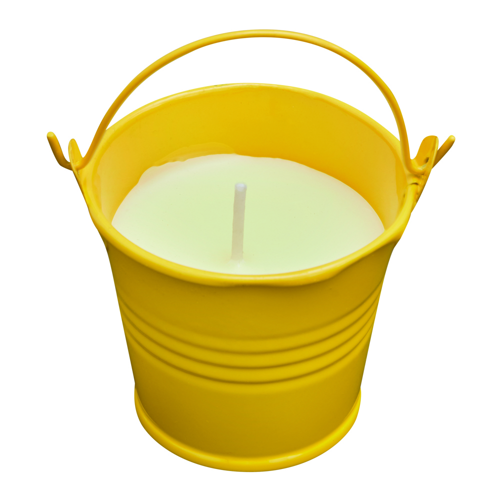 CLAM - Kaars in emmertje - geel