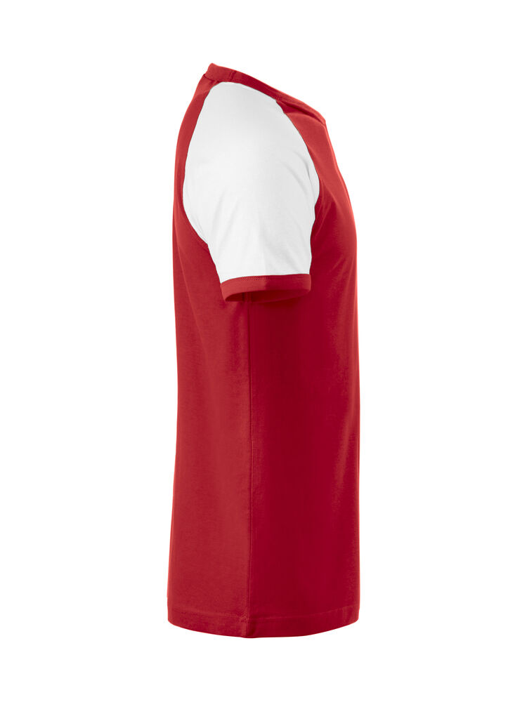 Clique - Raglan-T Red/Wit L