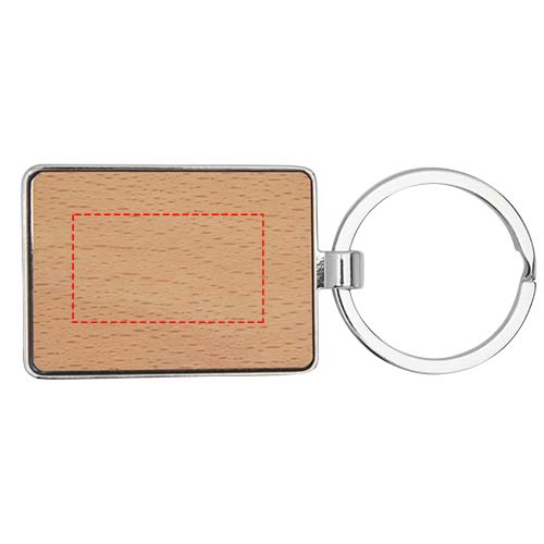 Mauro beukenhouten rechthoekige sleutelhanger