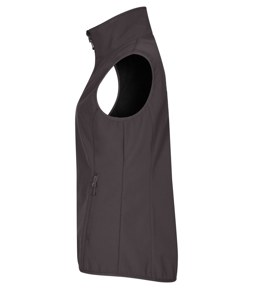 Clique - Classic Softshell Vest Women Donkergrijs XXL