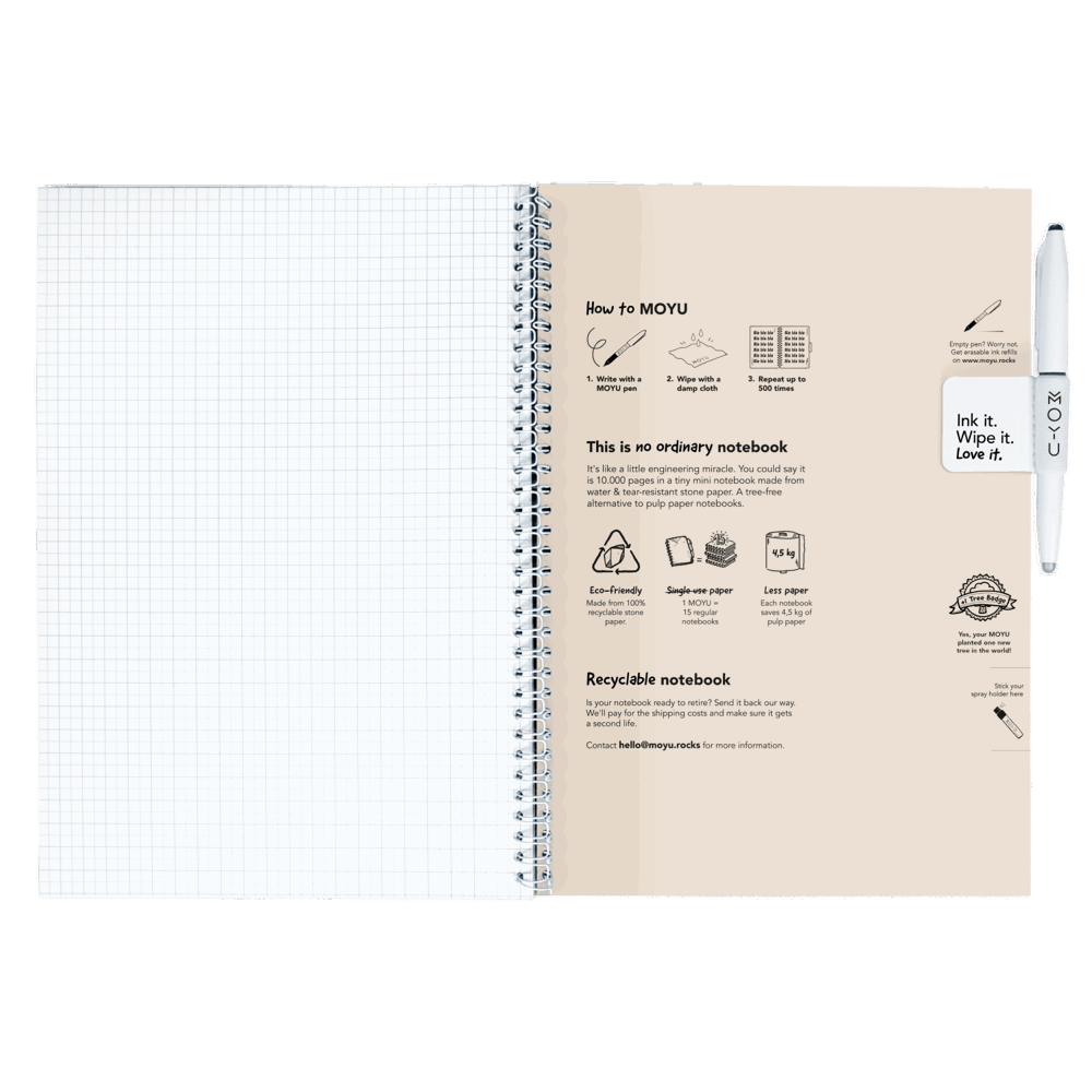 A4 notitieboek herschrijfbaar Hardcover