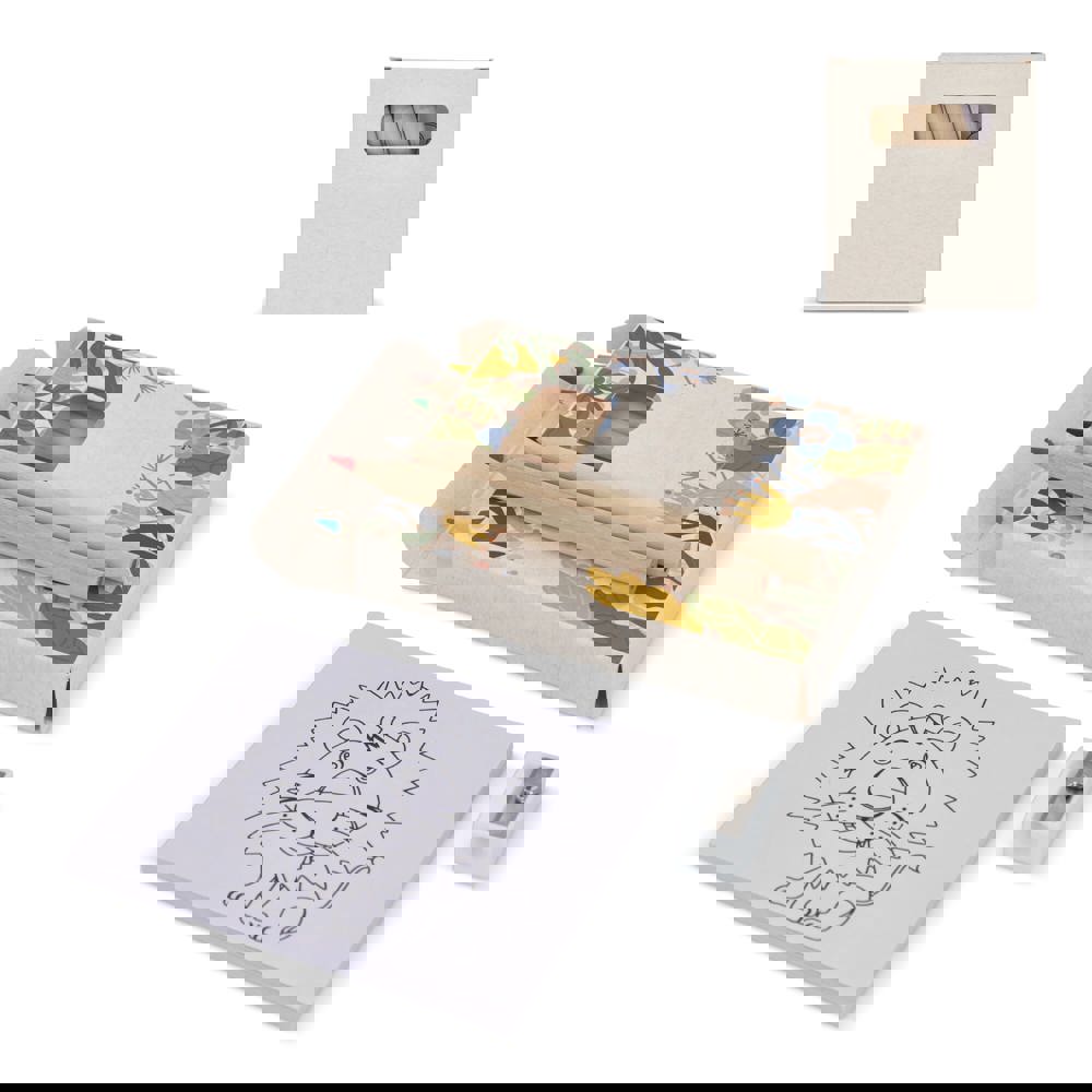 8-delige kleurset in gerecyclede melkpakdoos