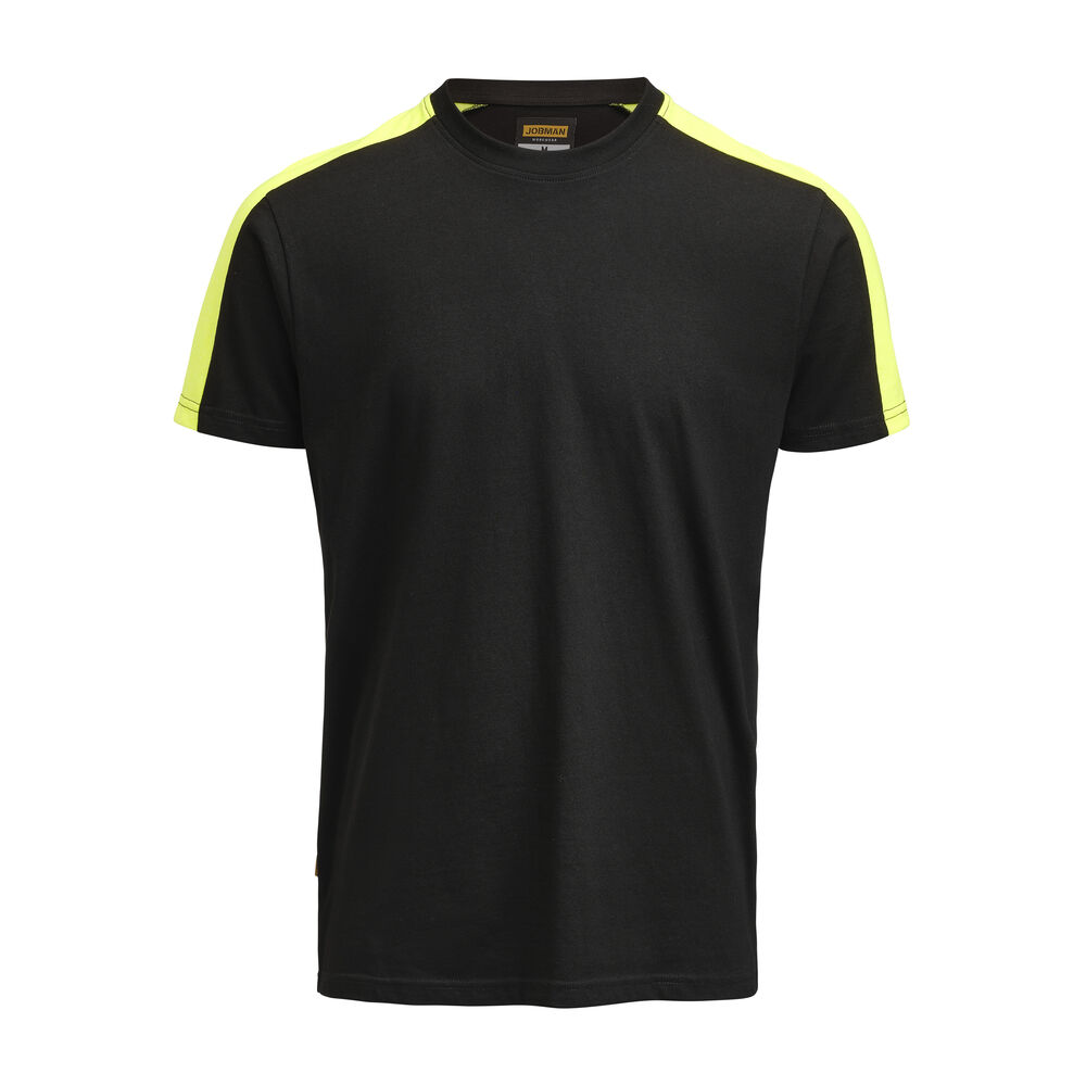 Jobman - 5264 T-shirt - zwart/geel