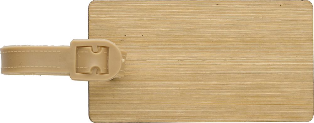 Bamboe bagagelabel Shawn - bruin