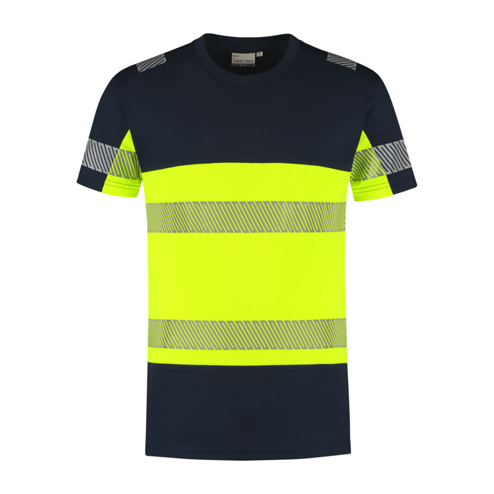 Santino T-shirt Haris - Real Navy / Fluor Yellow