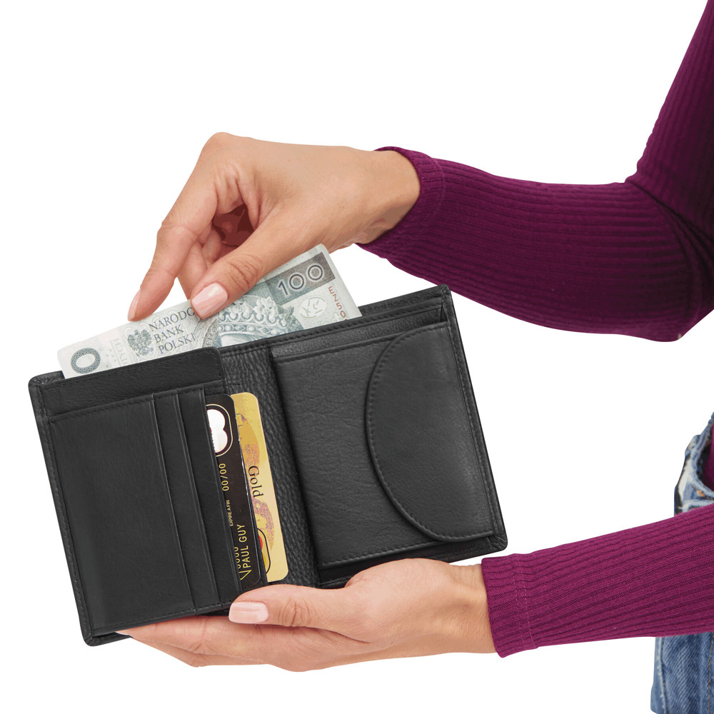 DOW JONES - Portemonnee van echt leer