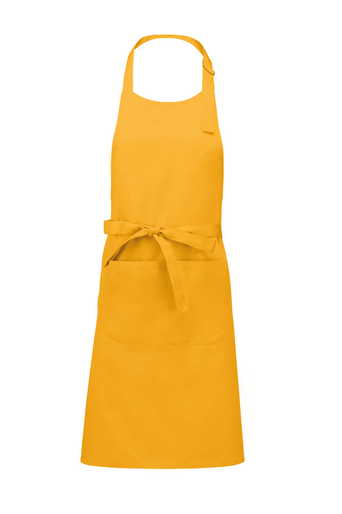 K885 - Katoenen schort met zak - Mustard