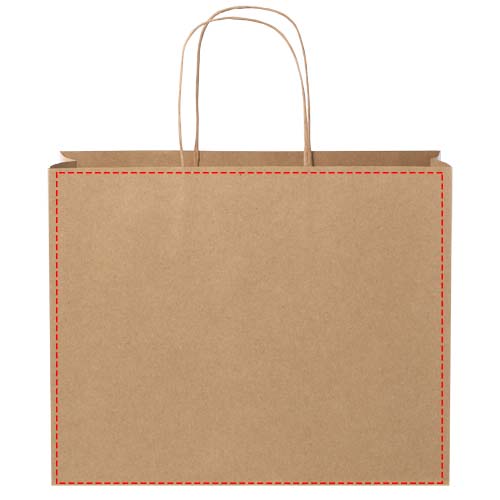 Papieren tas 120 g/m2 gemaakt van kraftpapier met gedraaide handvaten - 31 x 12 x 25 cm