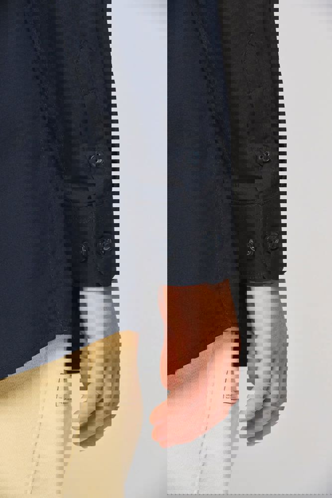 K521 - Kinder poplin overhemd lange mouwen