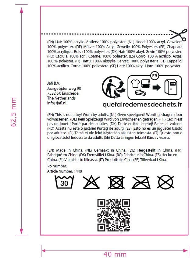 Gebreide rendiermuts