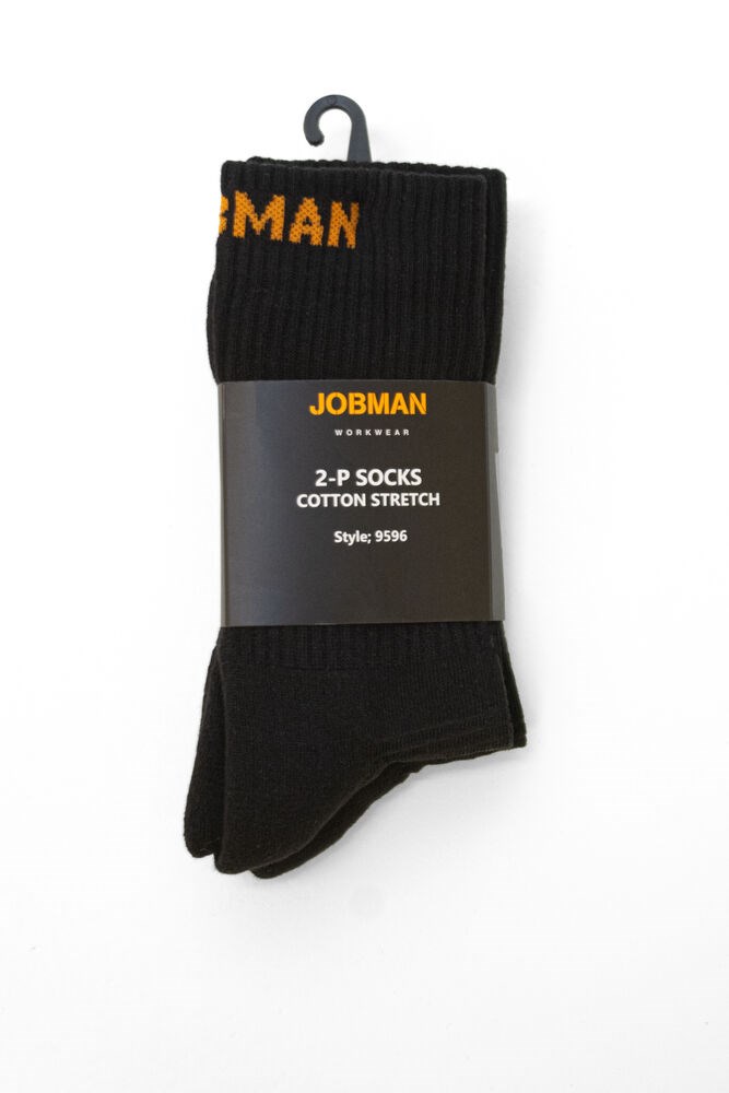 Jobman - 9596 2-P Socks Zwart 35