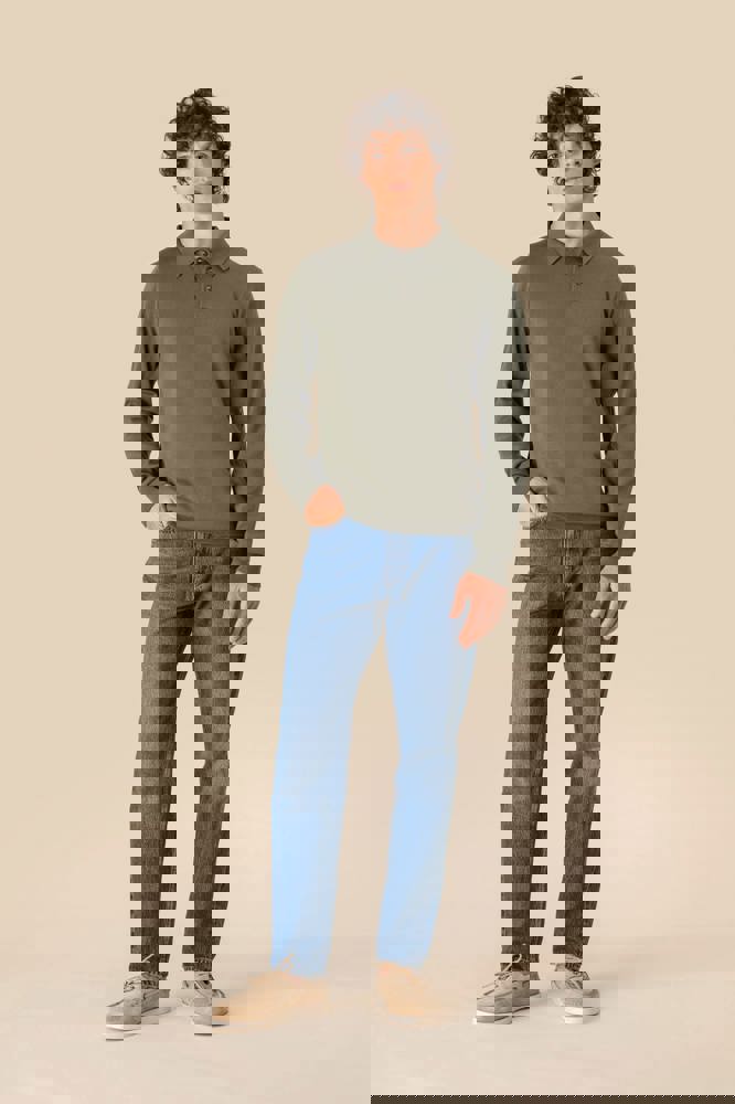 SP204 - Ecologische herenpolo met lange mouwen