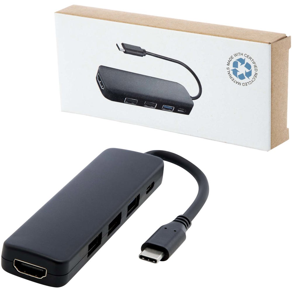 Loop RCS gerecyclede plastic multimedia-adapter USB 2.0-3.0 met HDMI-poort