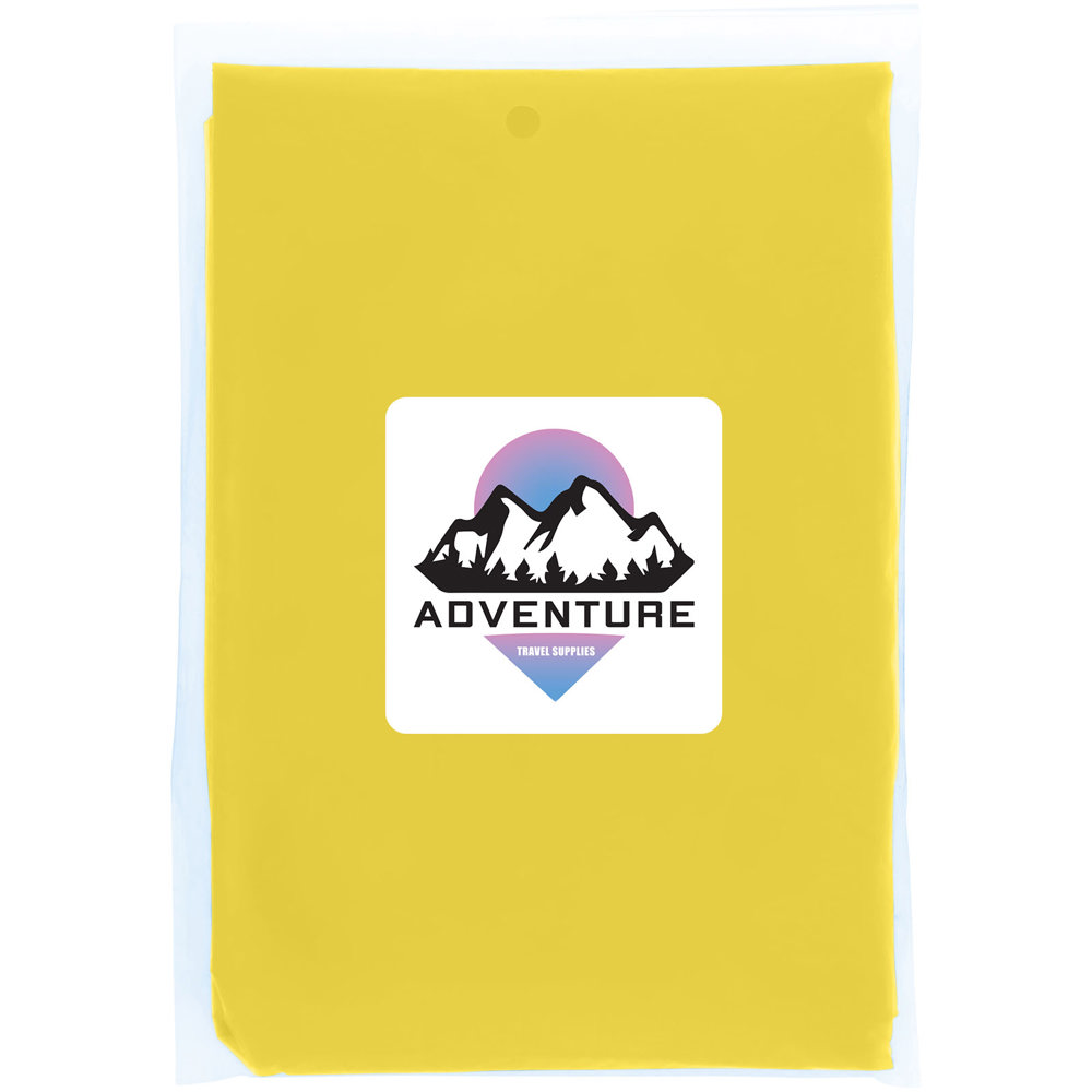 Mayan gerecyclede wegwerp regenponcho met opbergtasje 