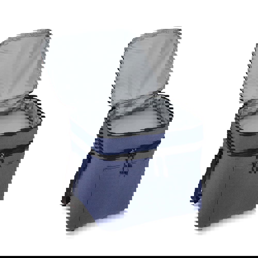 600D gerecycled PET koeltas met twee vakken 30 x 20 x 24 cm 12 L