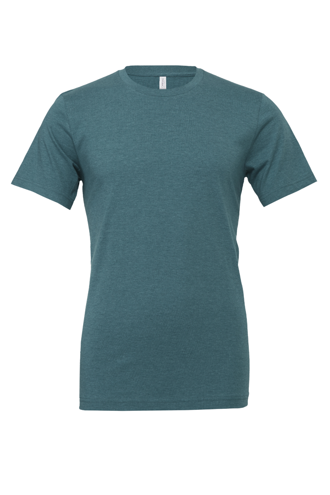 BE3001CVC - Heather jersey T-shirt met korte mouwen - Heather Deep Teal