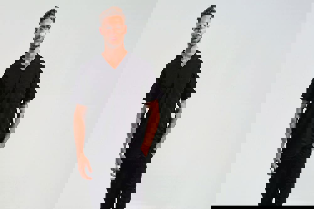 NN200 - Stretch tuniek met korte mouwen voor heren