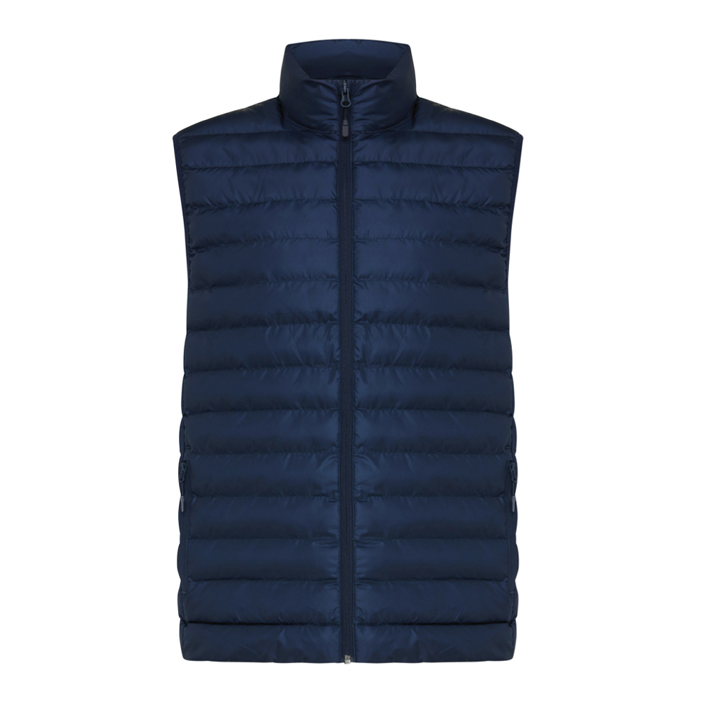 IQONIQ Meru heren gerecycled polyester bodywarmer - donkerblauw (± PMS 19-3923TCX)
