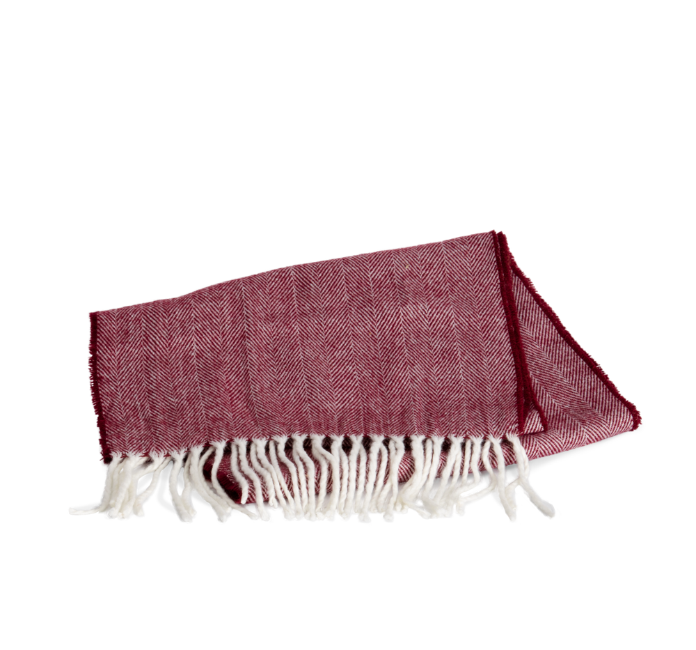 KP434 - Sjaal met franjes - Wine / Natural