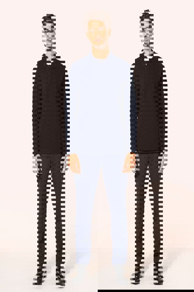 PK202 - Supima® herenpolo lange mouwen