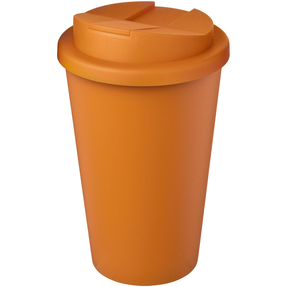 Americano® Eco 350 ml gerecyclede beker met spill-proof deksel - oranje