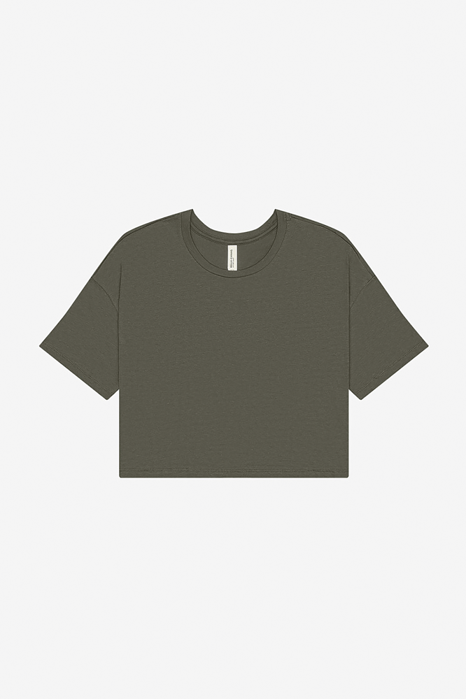BE6482 - Cropped dames-T-shirt - Military Green