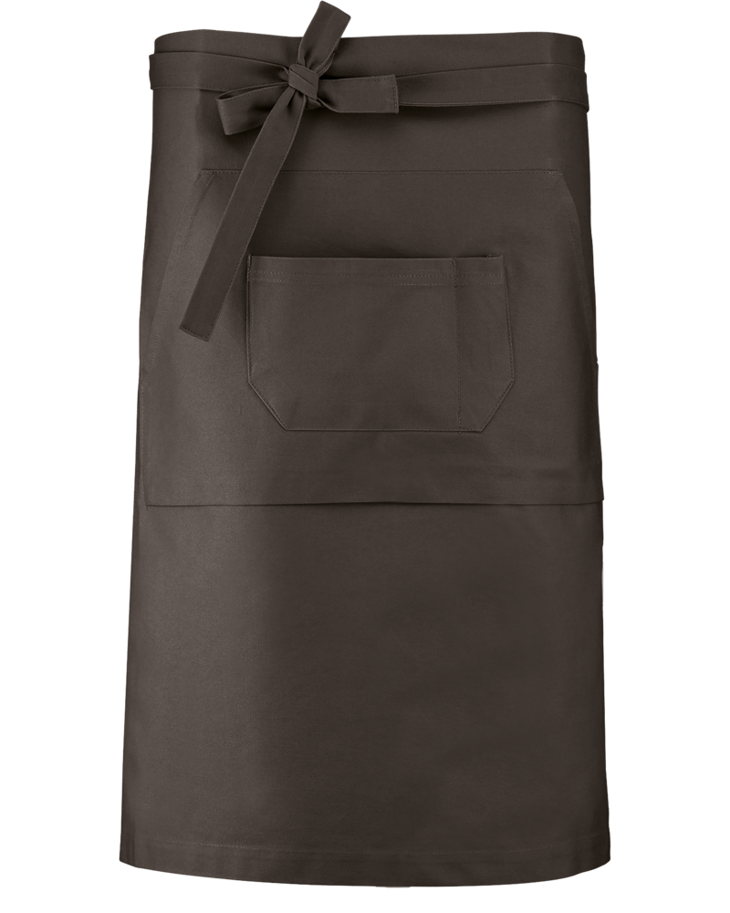 K887 - Katoenen lang schort - Dark Grey