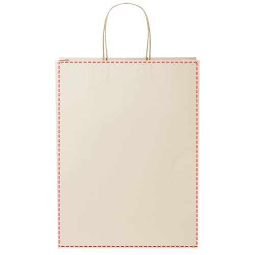 Papieren tas 150 g/m2 gemaakt van landbouwafval met gedraaide handgrepen - 31 x 12 x 41 cm