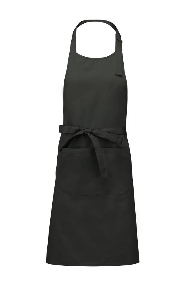 K885 - Katoenen schort met zak - Dark Grey