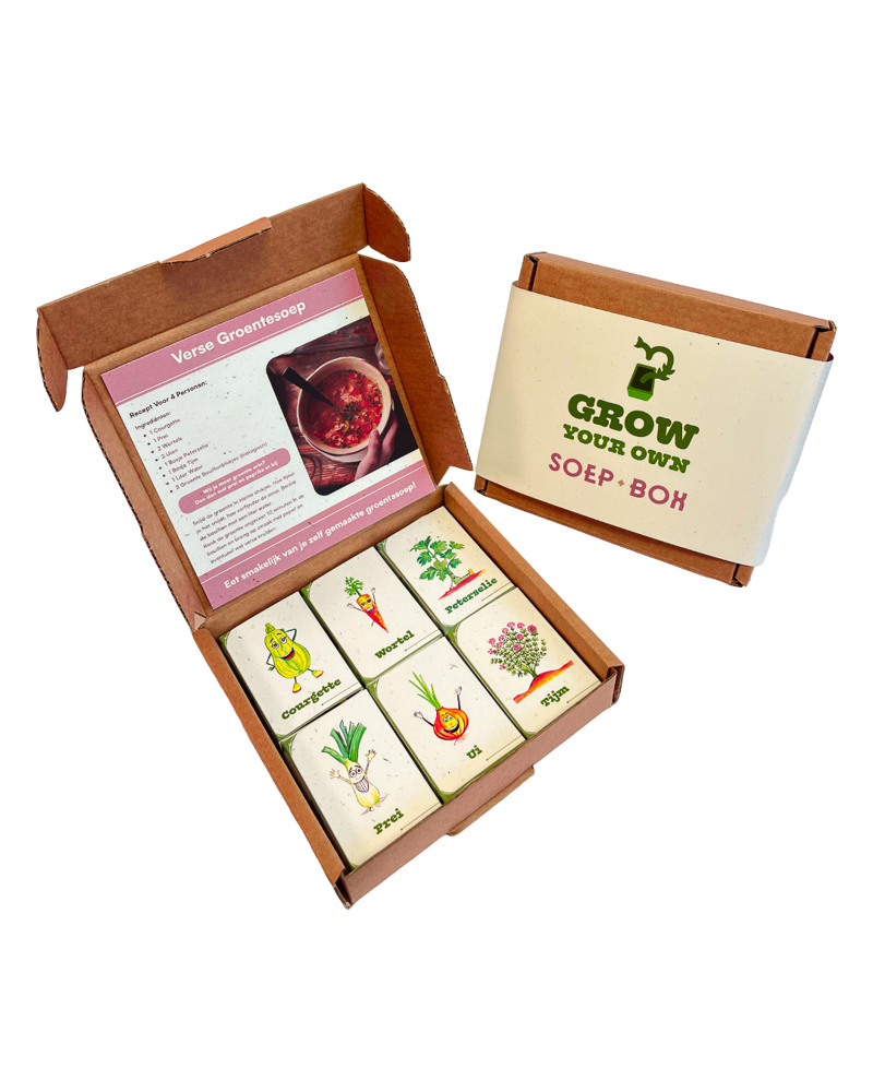 Groente kweekdoosje set 6 stuks