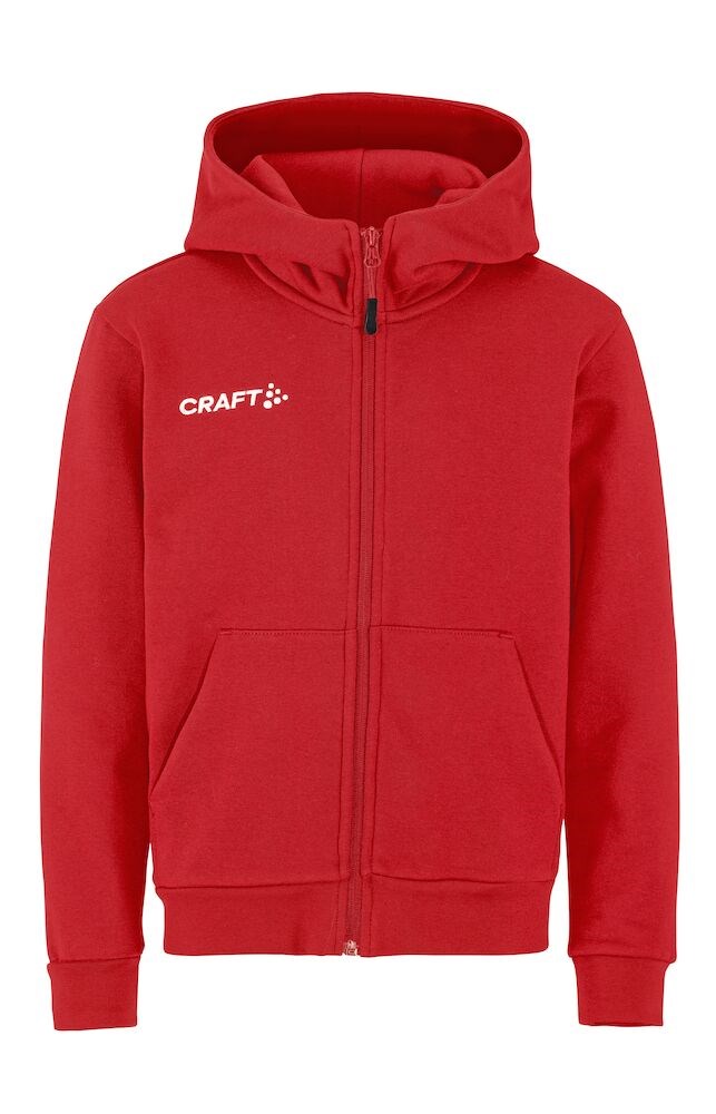 Craft - Community 2.0 Logo FZ Hoodie JR - Bright red