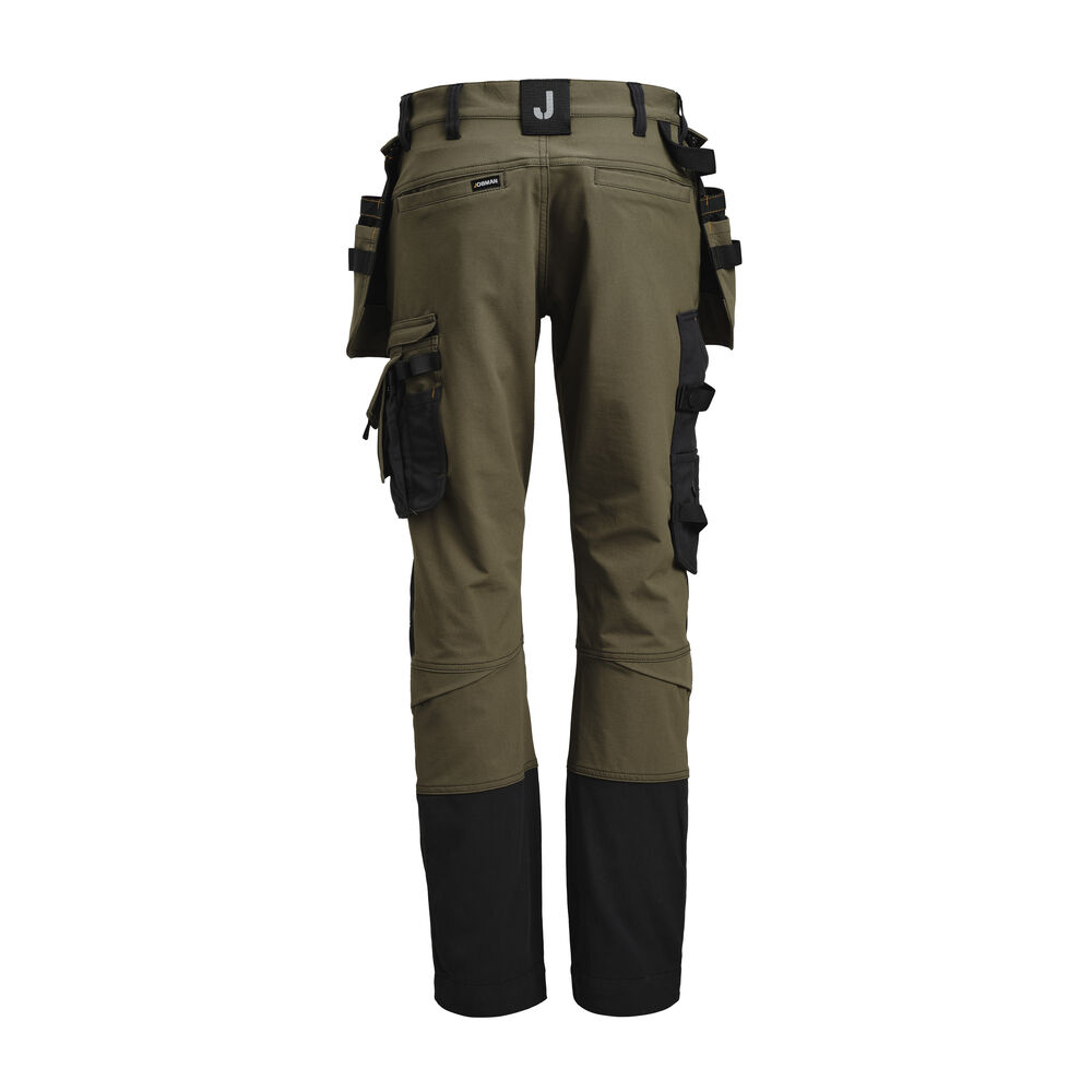 Jobman - 2391 Craftsman Trousers Stretch olijfgroen/zwart 100