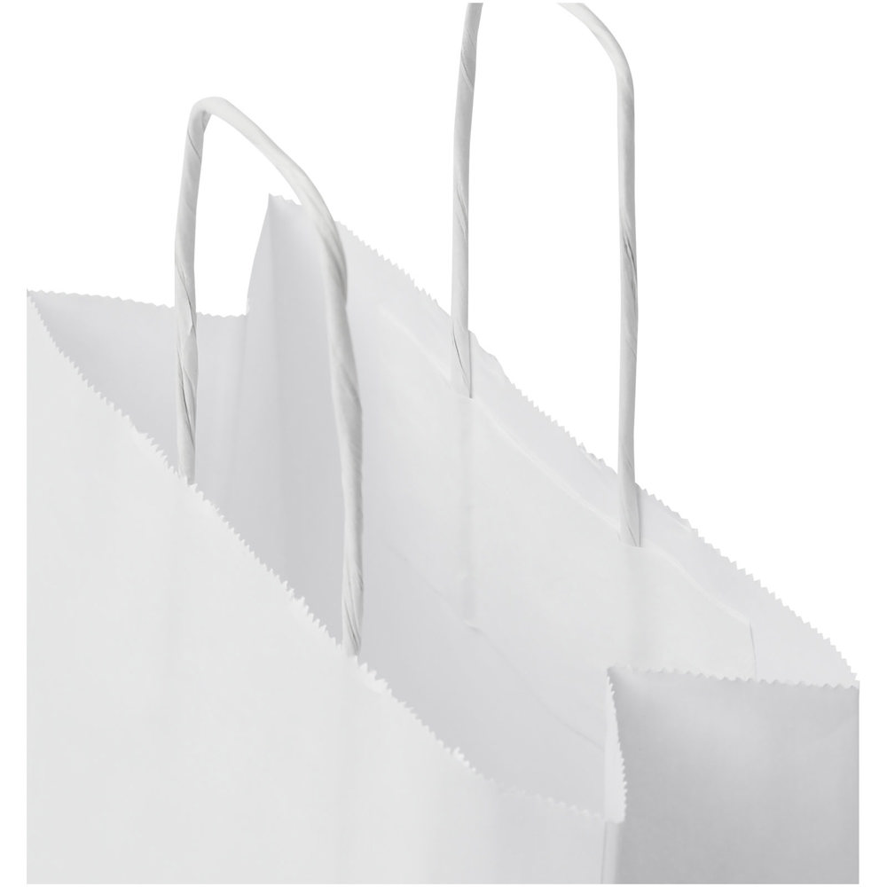 Papieren tas 80 g/m2 gemaakt van kraftpapier met gedraaide handgrepen - 18 x 8 x 21 cm