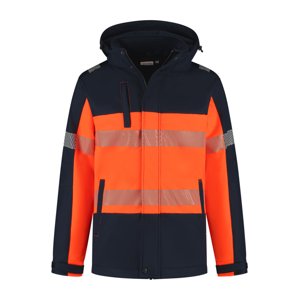 Santino Softshell Jacket Hinto - Real Navy / Fluor Orange