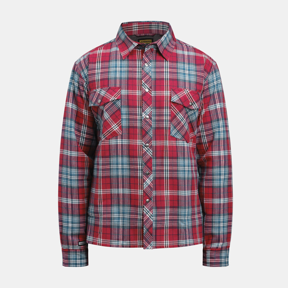 Jobman - 5157 Flannel Shirt Lined - Rood/Blauw